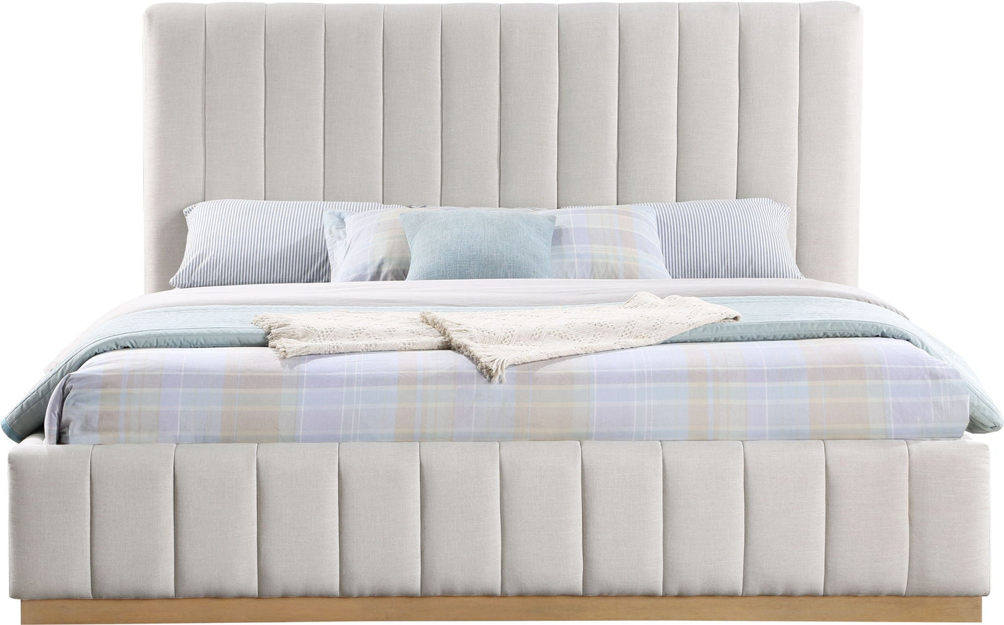 Lucia - Bed, Full, Beige