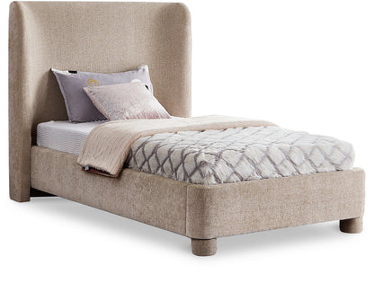 Penny - Chenille Fabric Bed, Full, Beige