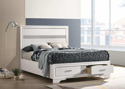 Miranda - Wood Storage Panel Bed, Full, White