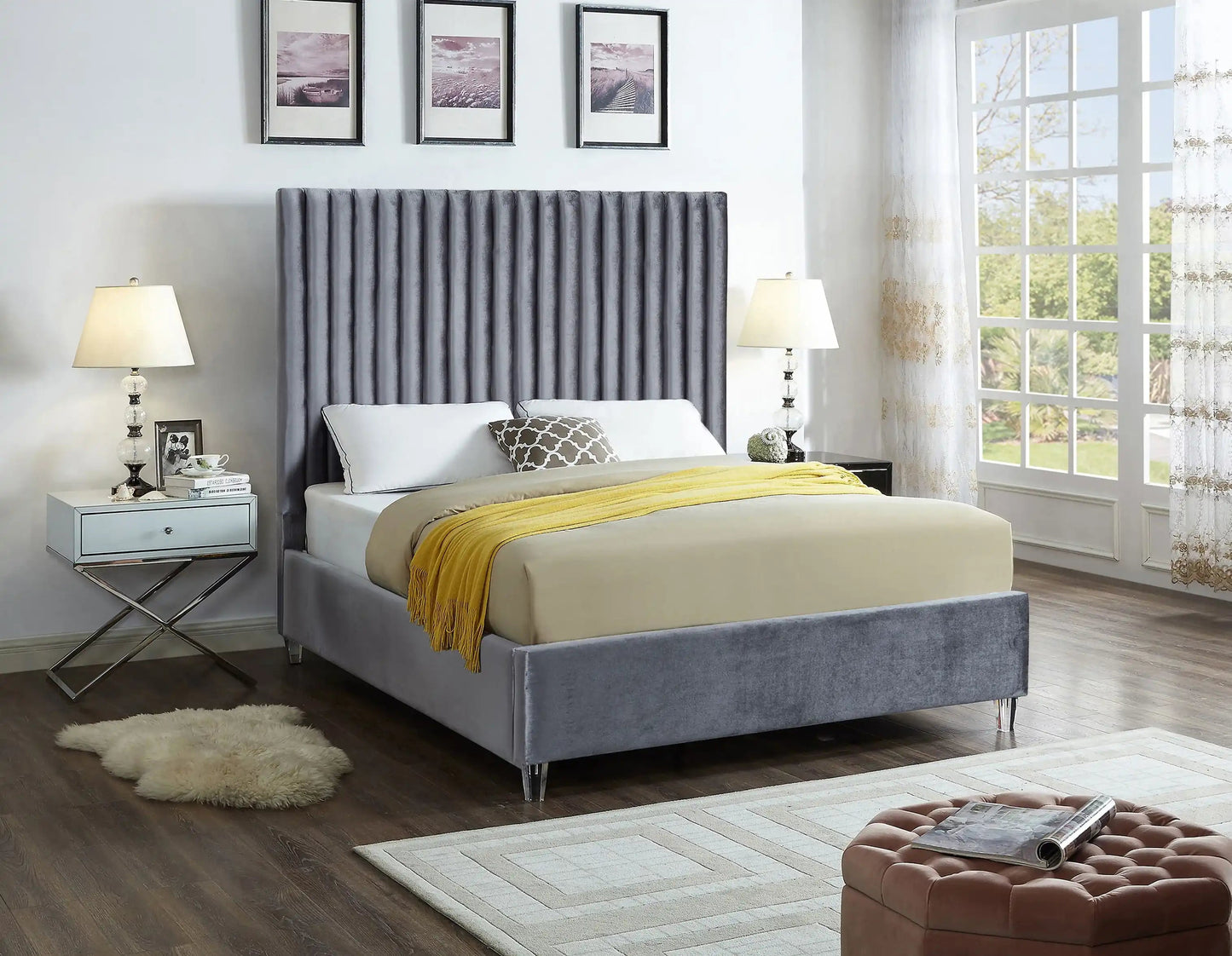 Candace - Bed, Full, Beige