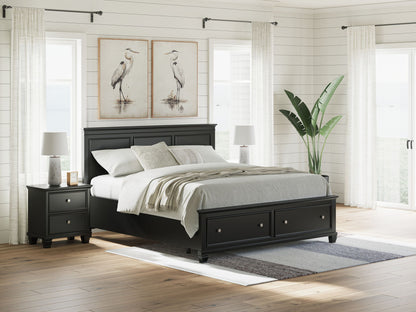 Lanolee - Panel Bed, Queen, Black