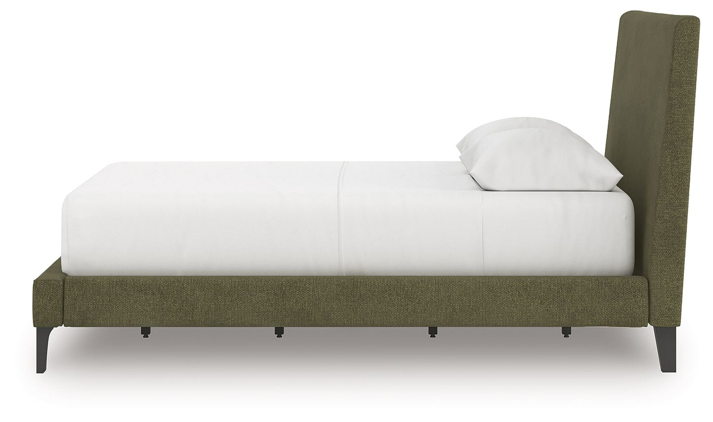 Chirason - Upholstered Bed With Roll Slats, King, Green