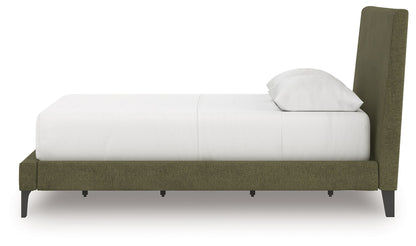 Chirason - Upholstered Bed With Roll Slats, King, Green