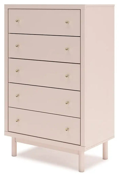 Wistenpine - Five Drawer Chest - Blush