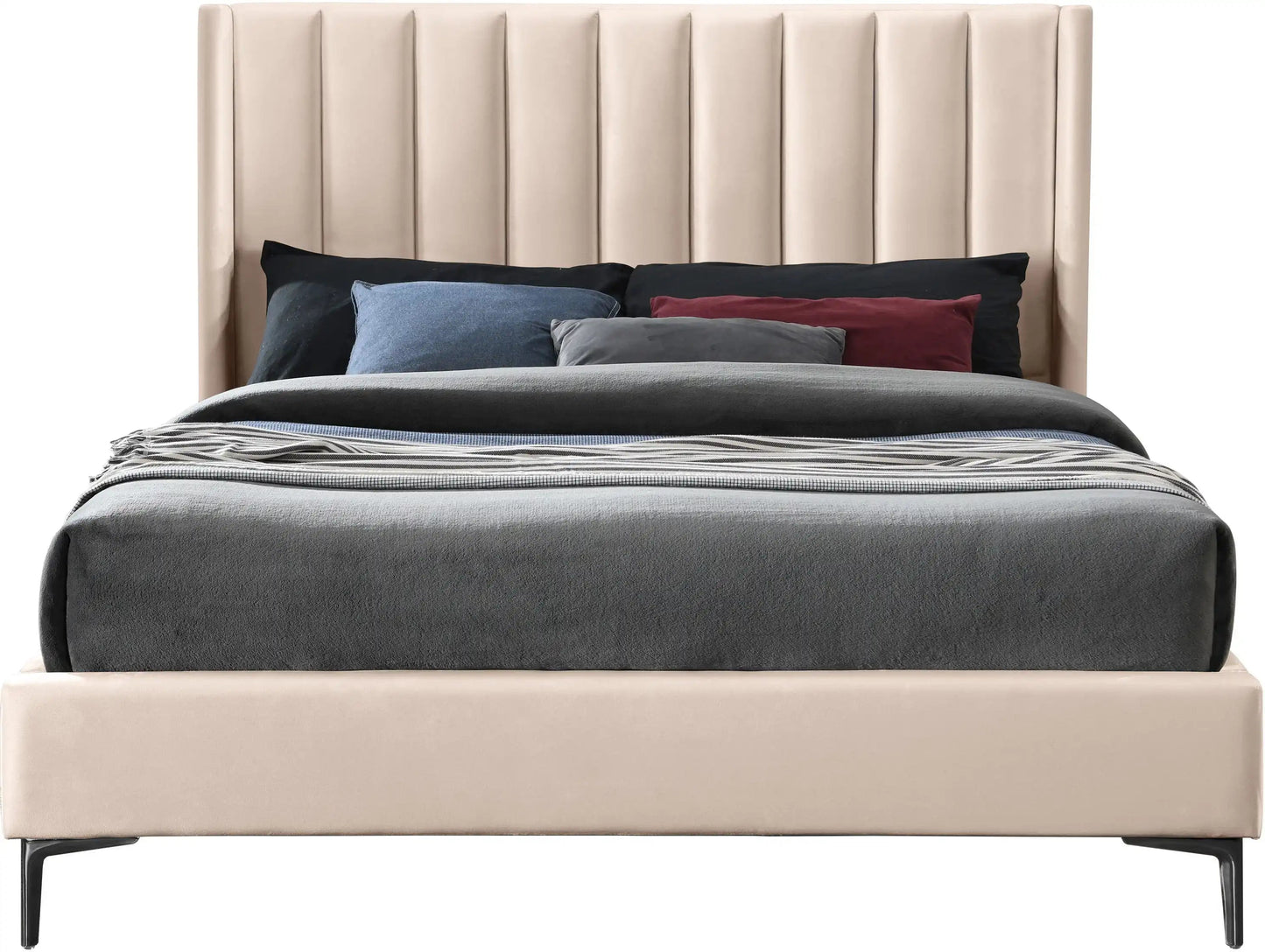 Nadia - Bed, Full, Beige