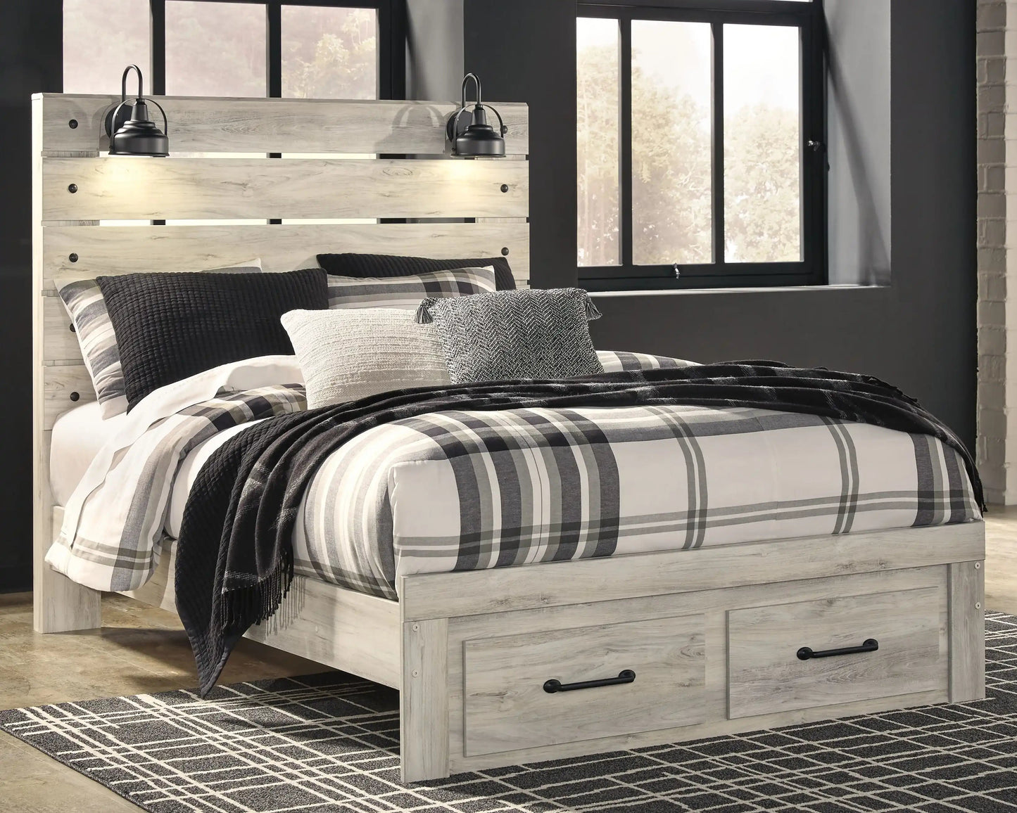 Cambeck - Panel Bed, Twin, Beige