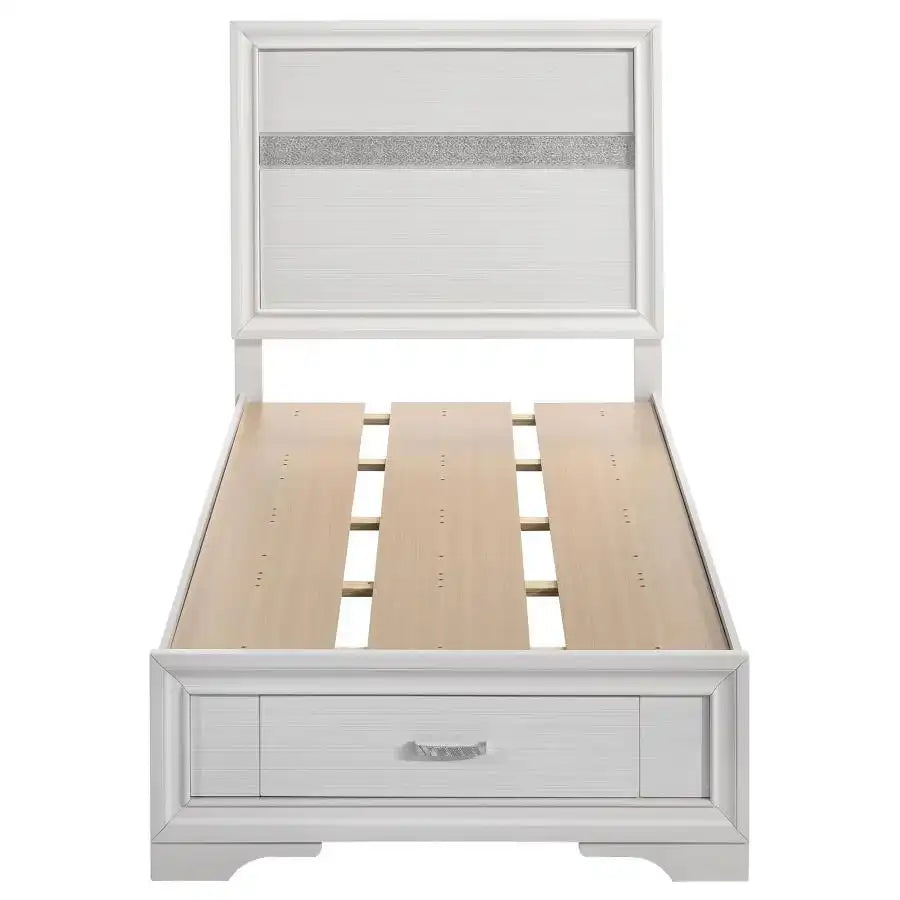 Miranda - Wood Storage Panel Bed, Full, White