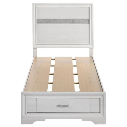 Miranda - Wood Storage Panel Bed, Full, White