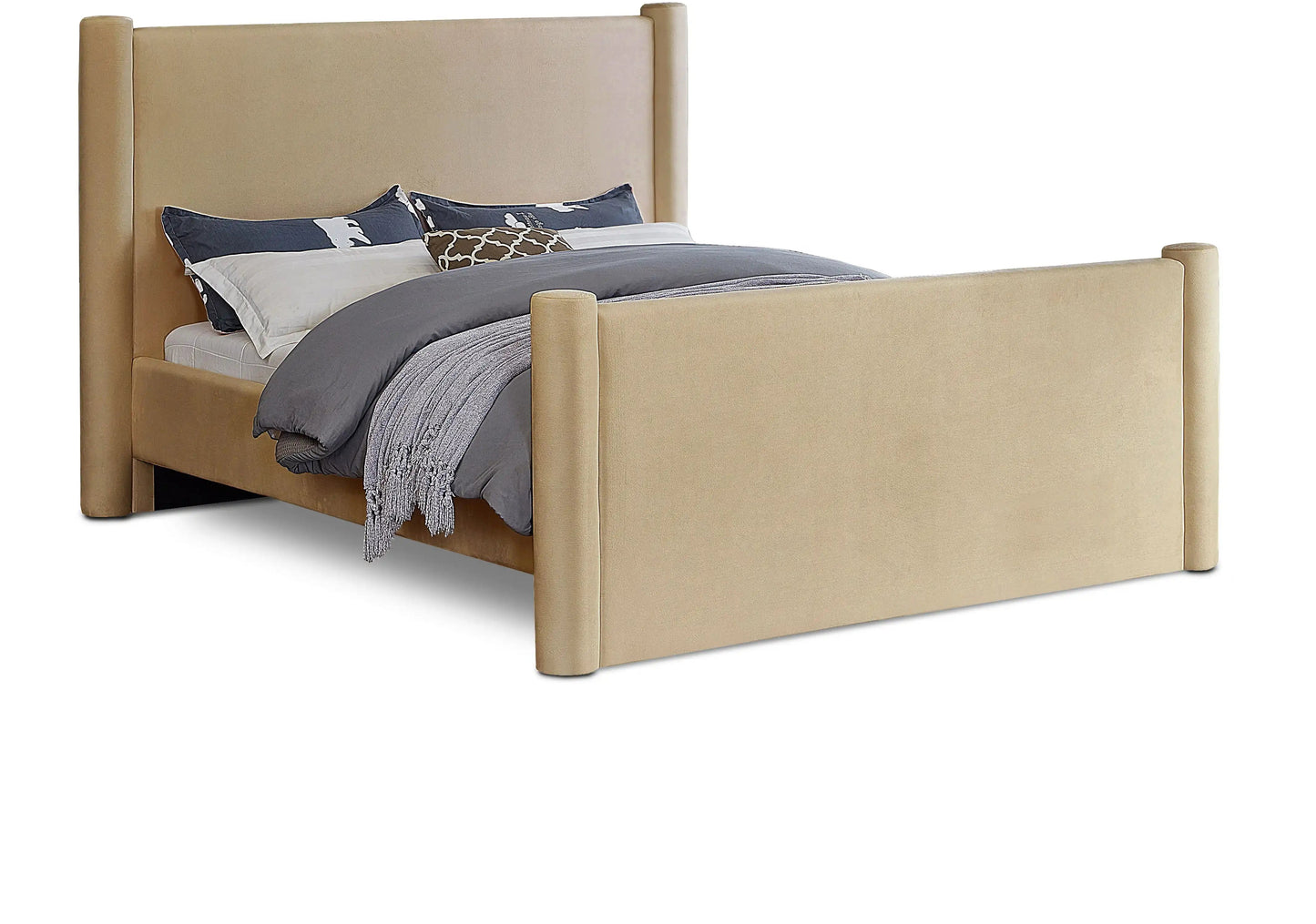 Elias - Velvet Bed, Full, Black