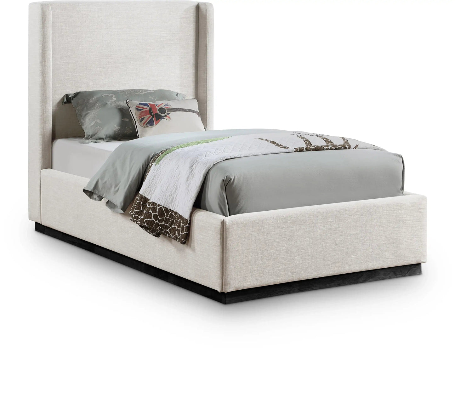 Flynn - Bed, Full, Beige