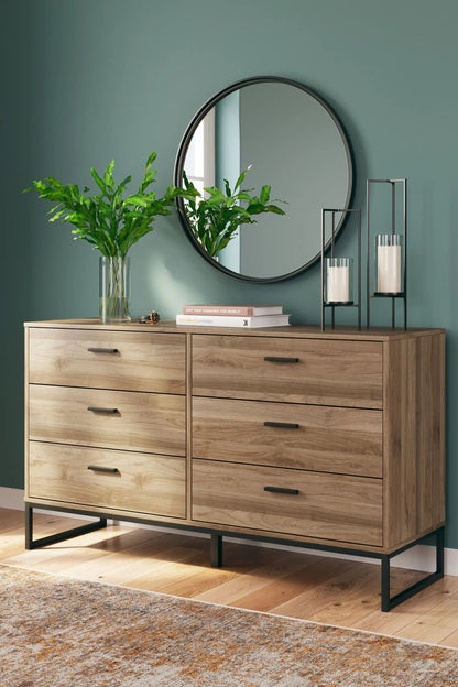 Deanlow - Panel Bedroom Set, Light Brown