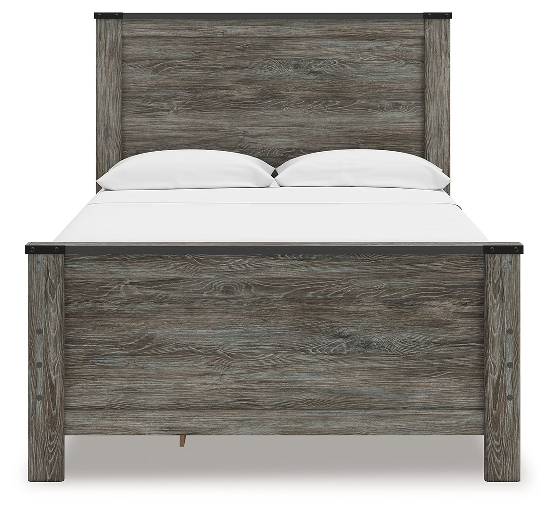 Frandern - Panel Bed, Full, Gray