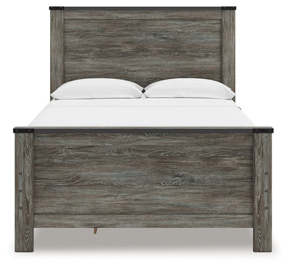 Frandern - Panel Bed, Full, Gray