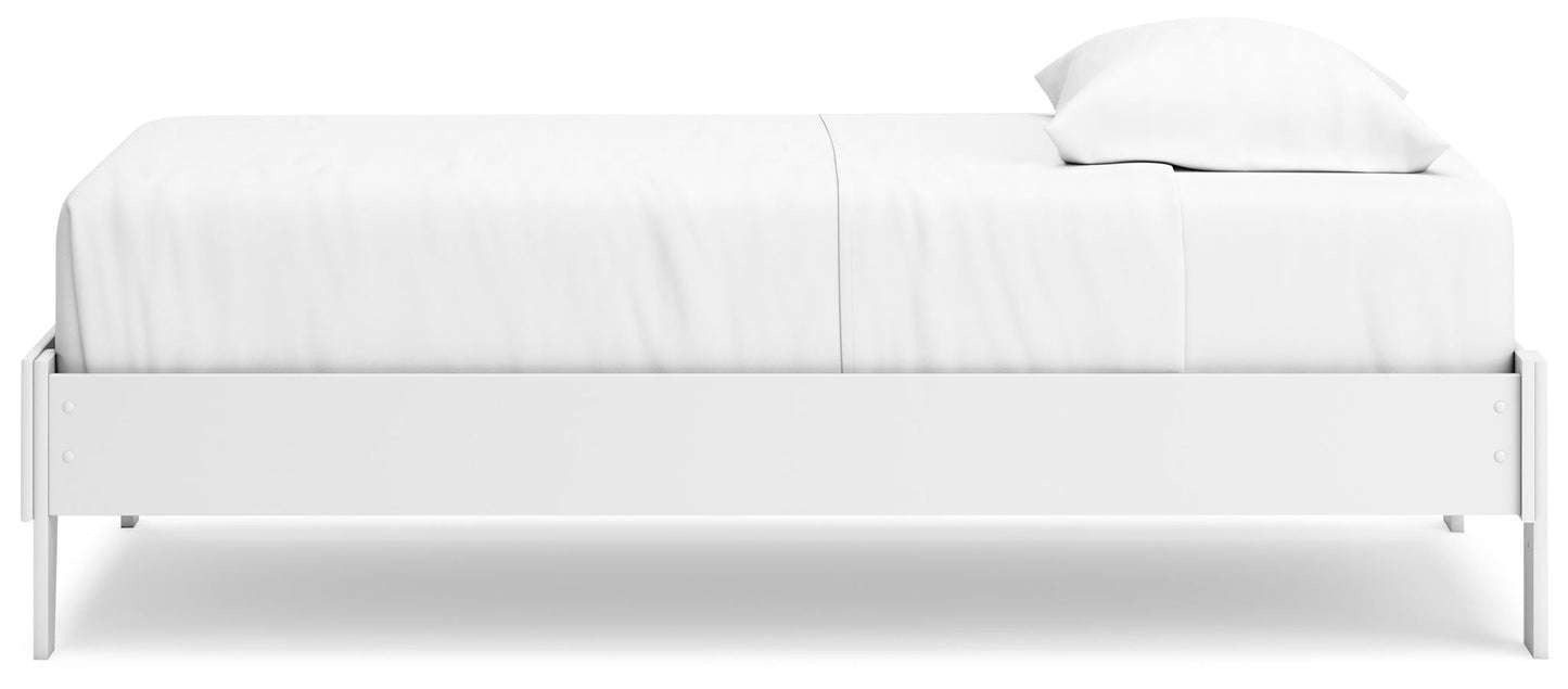 Hallityn - Platform Bed, Twin, White