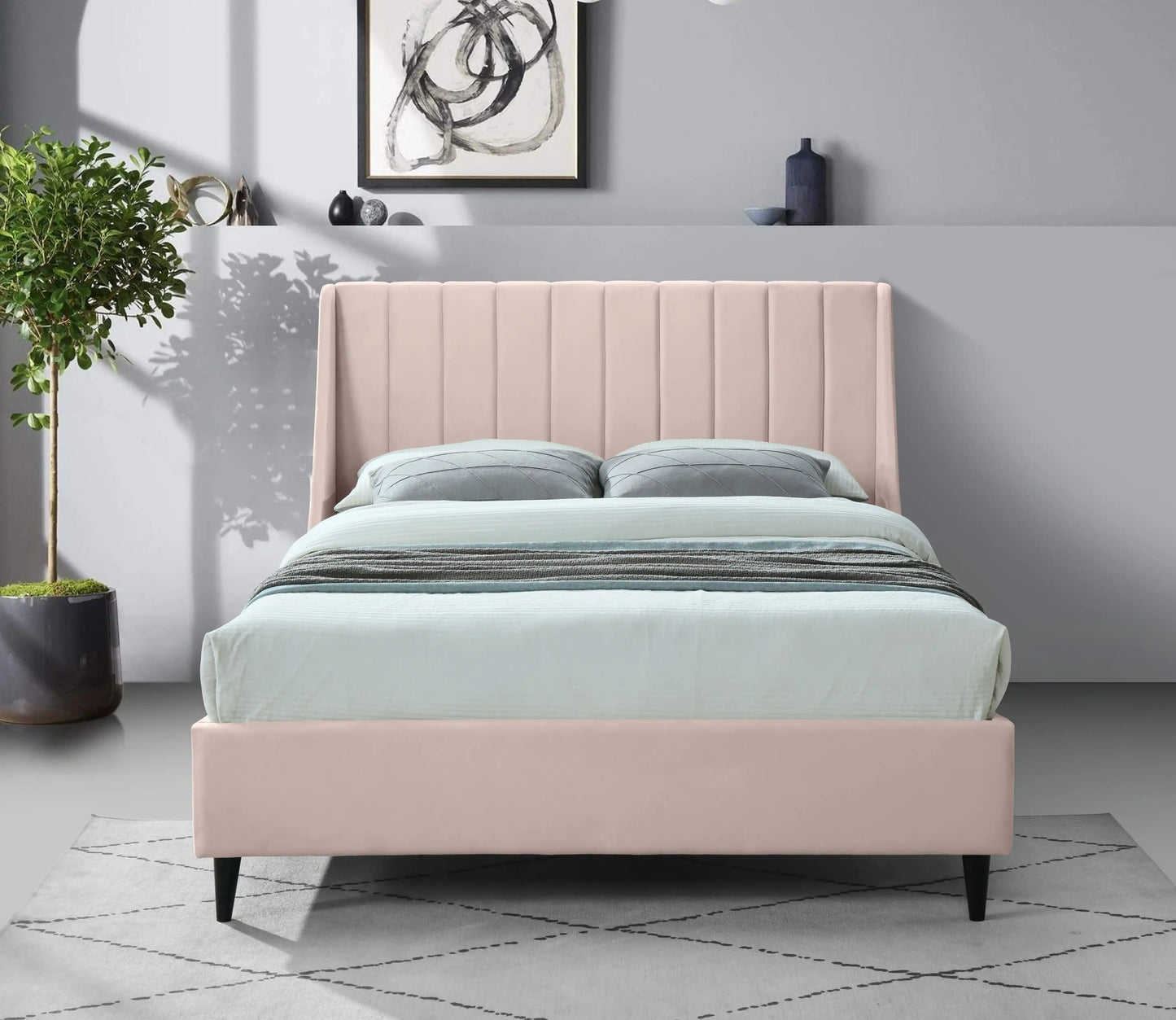 Eva - Velvet Bed, Twin, Green