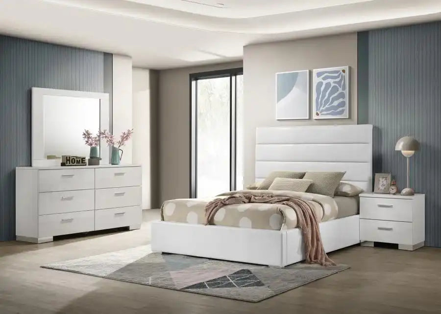 Felicity - Upholstered Bedroom Set, White