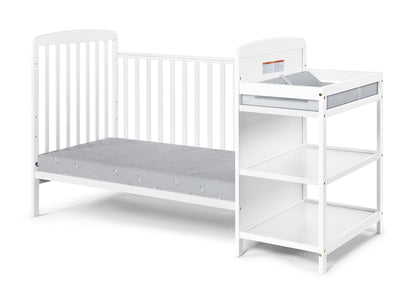 Ramsey - 3-in-1 Convertible Crib / Changer Combo, White