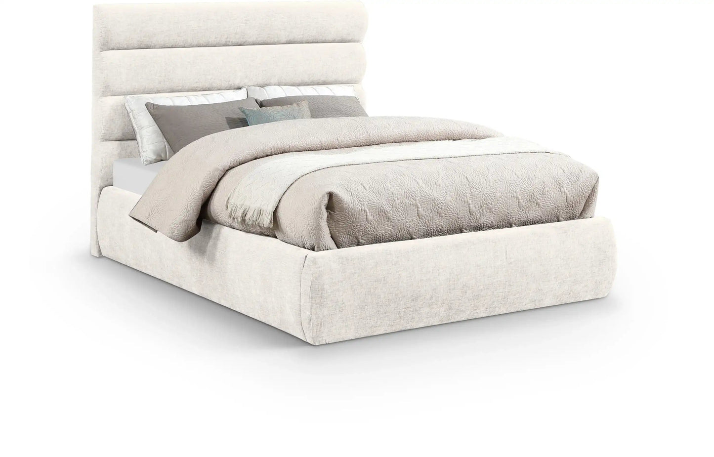 Adam - Chenille Fabric Bed With 52 Headboard