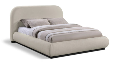 Vaughn - Chenille Bed With Black Base, Full, Beige