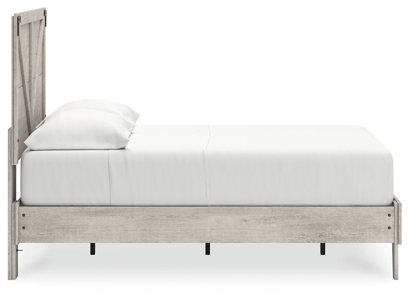 Shawburn - Platform Bed With Crossbuck Panel Headboard, Queen, Gray