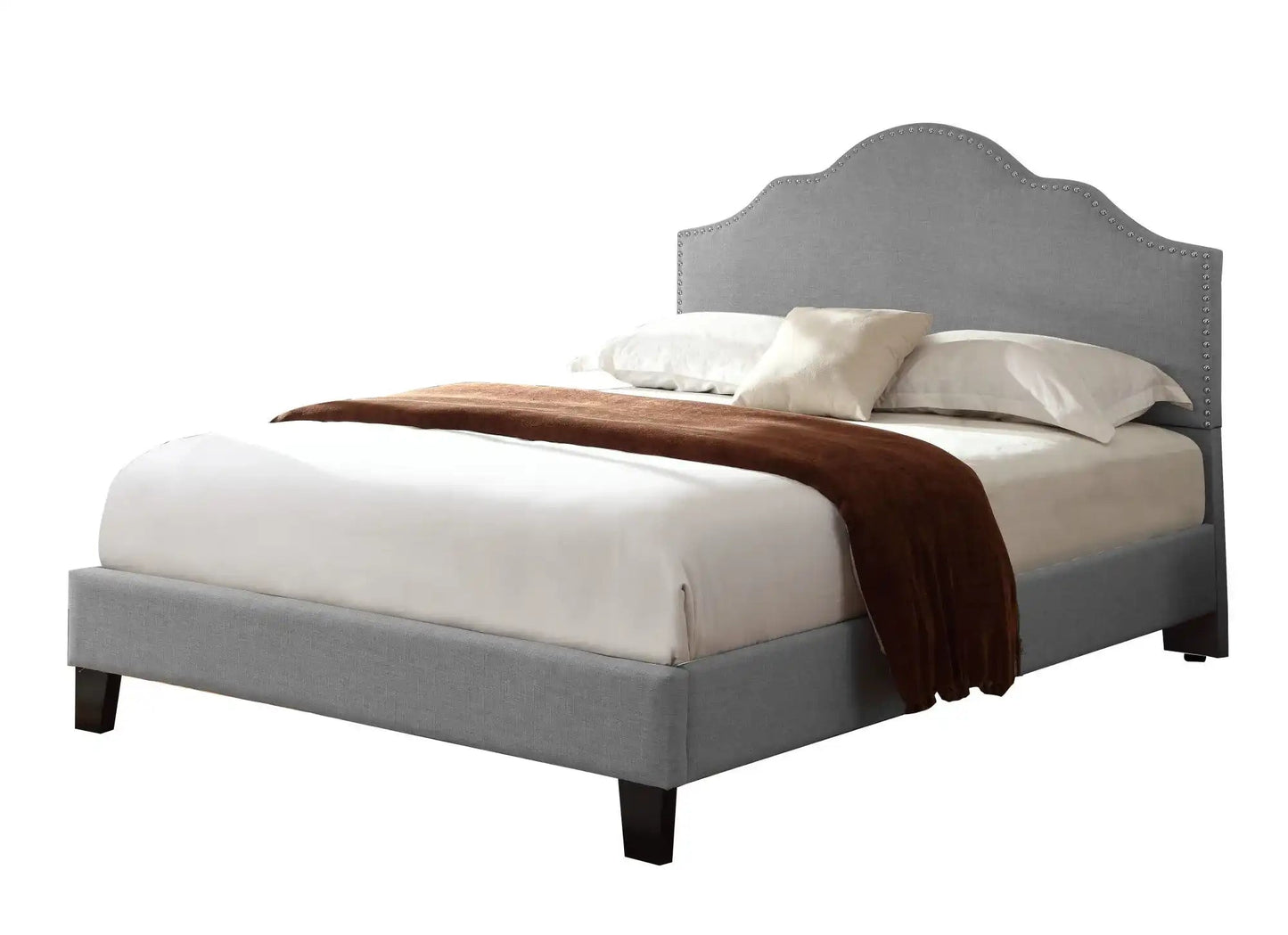Kopa - Upholstered Bed, Full, Dark Gray