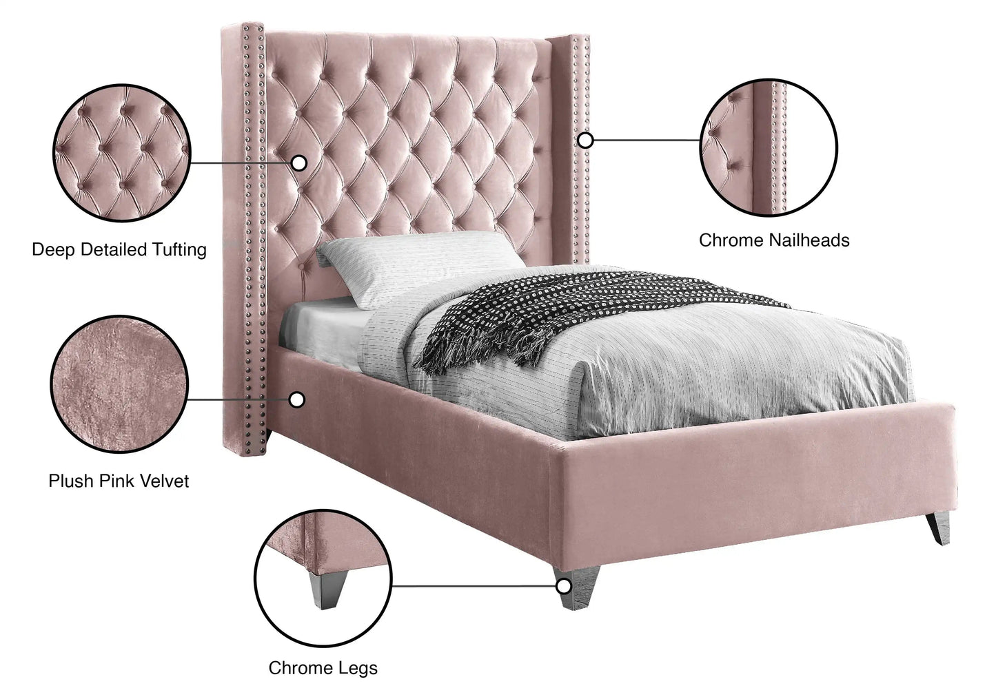 Aiden - Bed, King, Beige