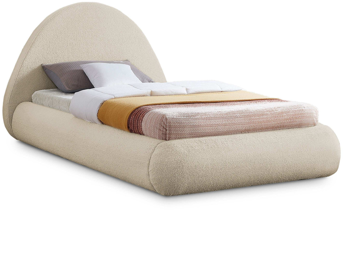Rudy - Bed, Full, Beige