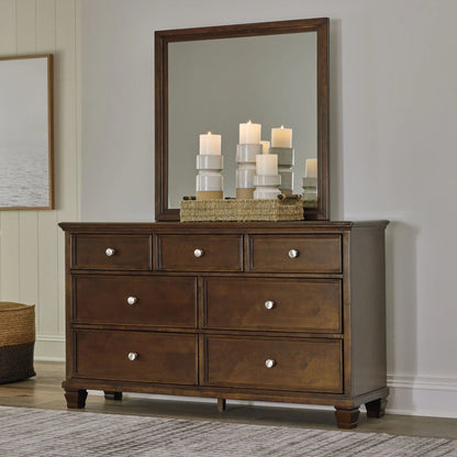 Danabrin - Panel Bedroom Set, Dark Brown