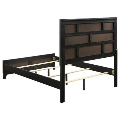 Watson - Wood Panel Bed, Full, Dark Gray