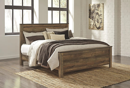 Trinell - Panel Bed, Twin, Dark Brown