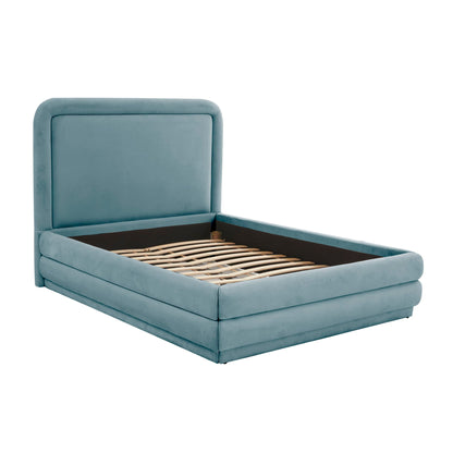 Briella - Velvet Bed, Full, Light Blue