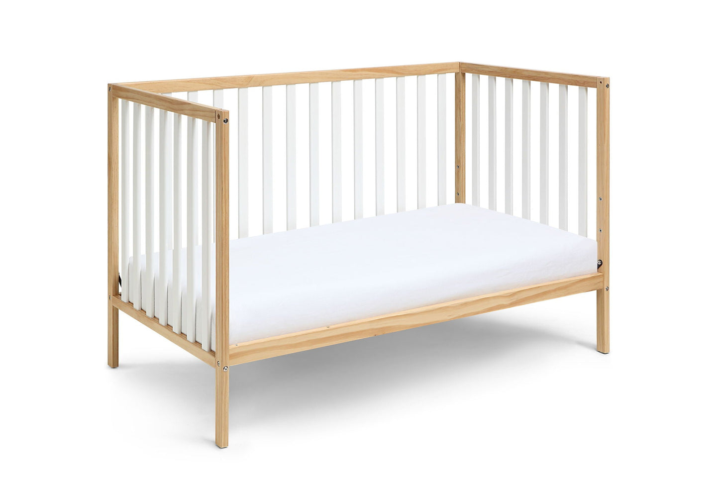 Deux - Remi 3-in-1 Convertible Island Crib, White