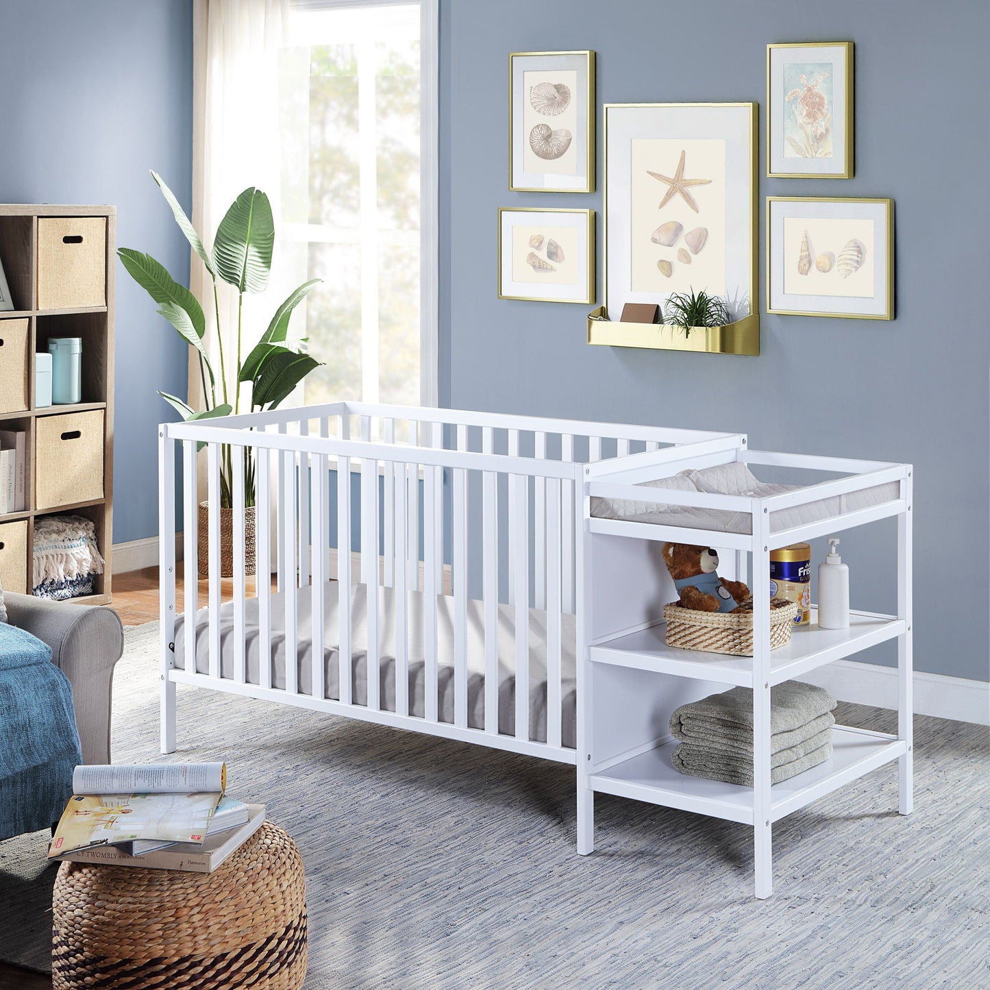 Palmer - 3-in-1 Convertible Crib / Changer Combo, Beige