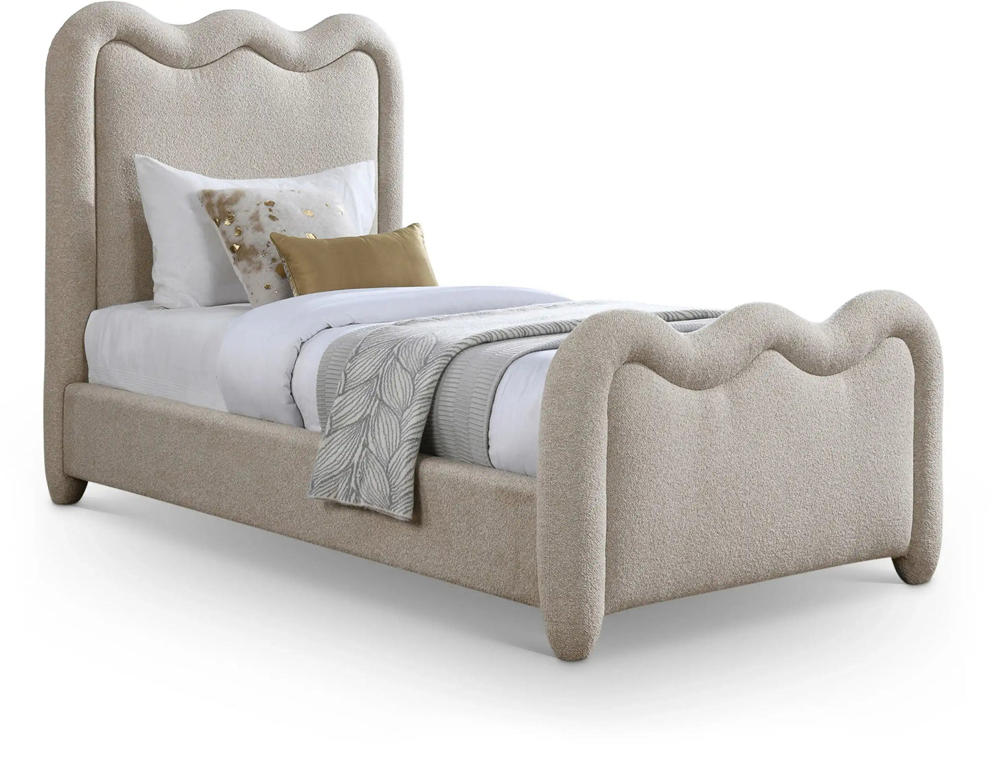 Gavin - Bed, Full, Beige