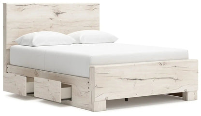 Lawroy - Panel Bed With Storage, Queen, Beige