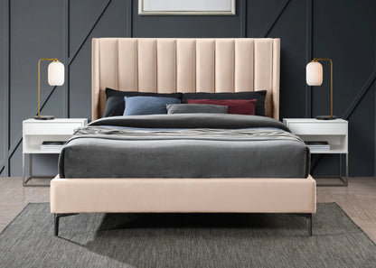Nadia - Bed, Full, Beige
