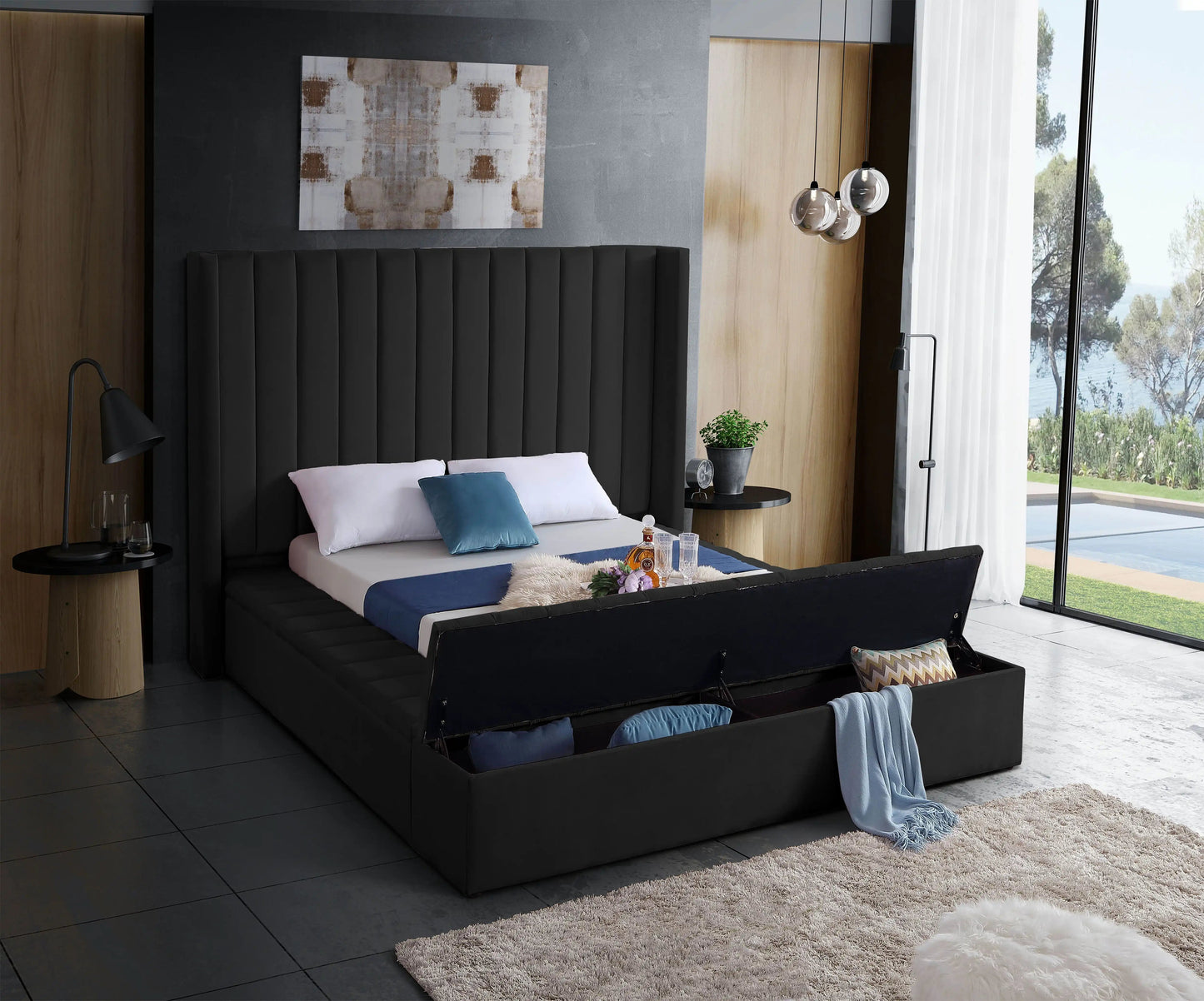 Kiki - Bed, King, Black