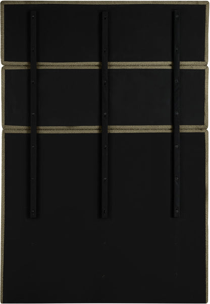 Adam - Boucle Fabric Bed With 89 Headboard, Full, Black