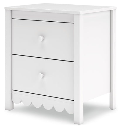 Hallityn - Two Drawer Night Stand - White