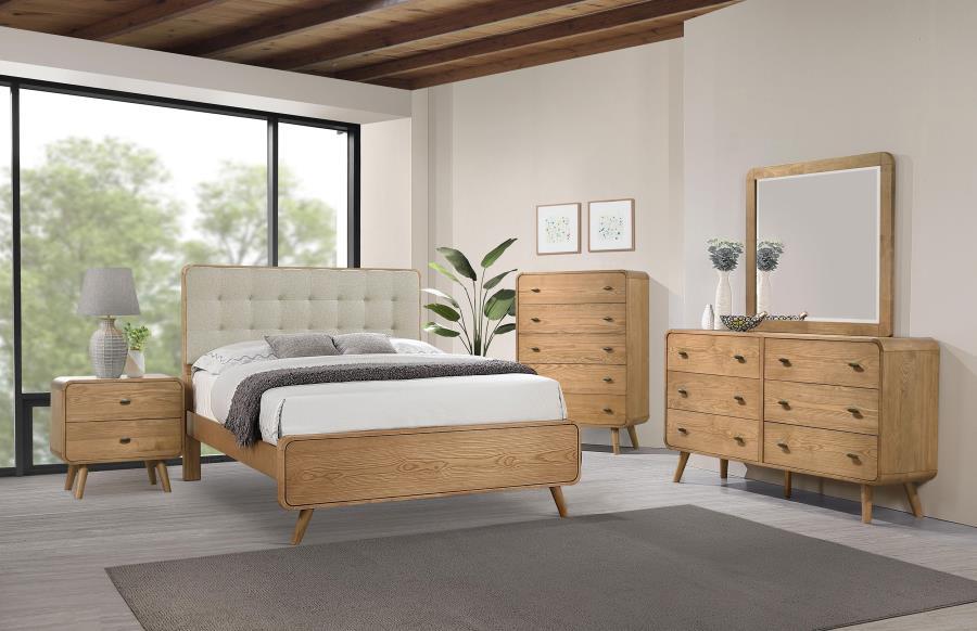 Robyn - Wood Panel Bed, California King, Dark Brown