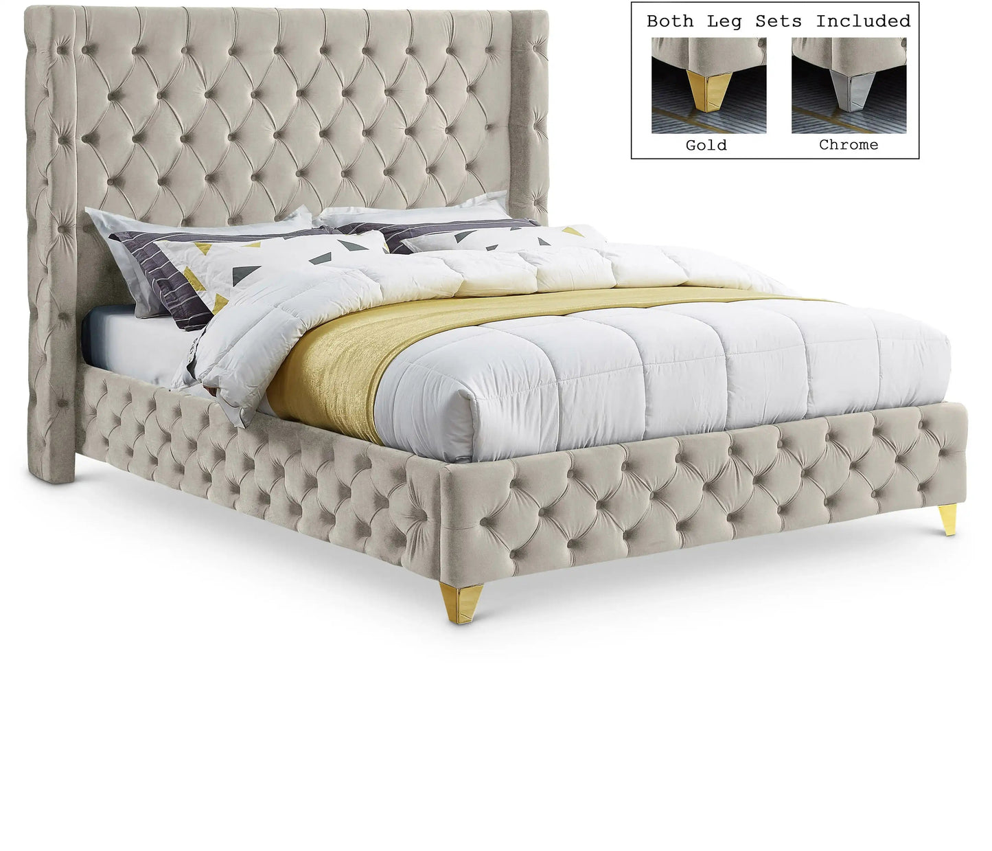 Savan - Bed, Queen, Beige