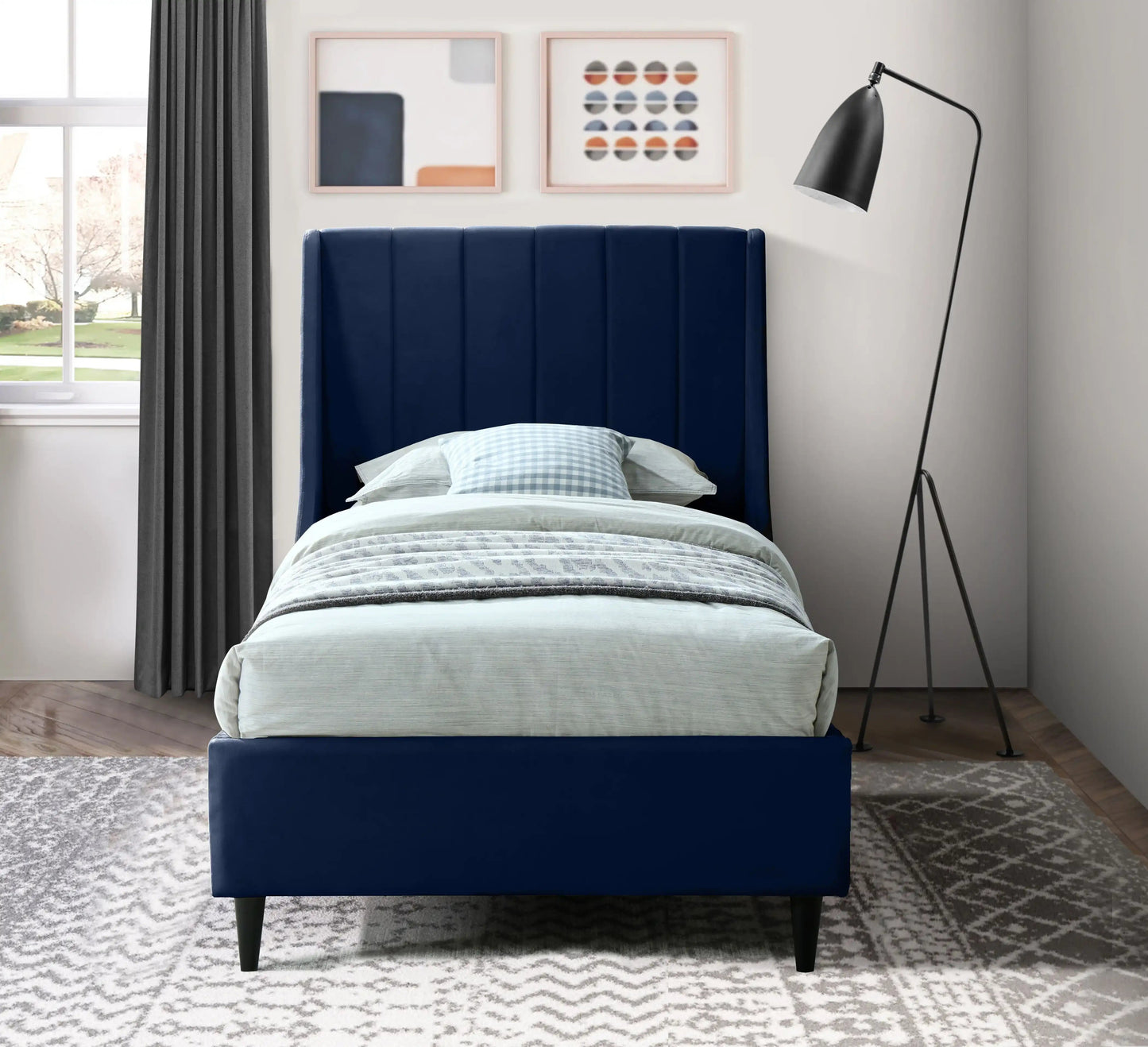 Eva - Velvet Bed, Twin, Green