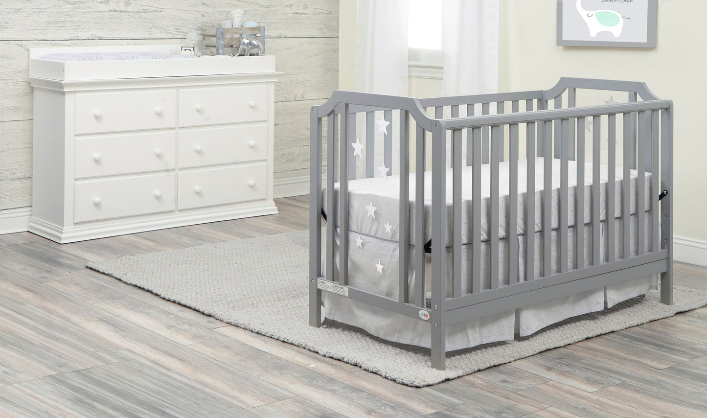 Celeste - 3-in-1 Convertible Island Crib, Black