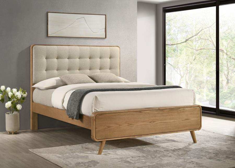 Robyn - Wood Panel Bed, California King, Dark Brown