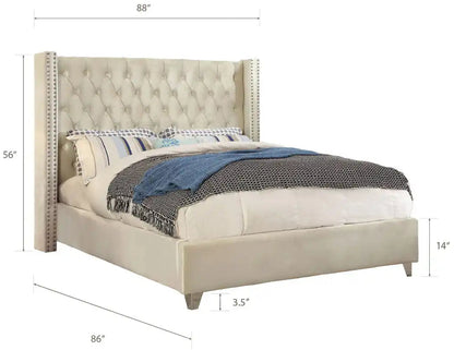 Aiden - Bed, King, Beige