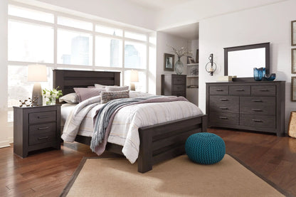 Brinxton - Panel Bed, Queen, Black