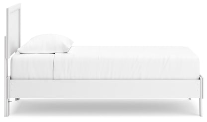 Hallityn - Panel Platform Bed, Twin, White