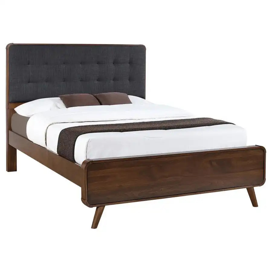 Robyn - Wood Panel Bed, California King, Dark Brown