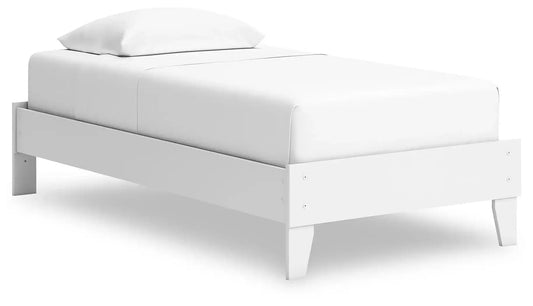 Hallityn - Platform Bed, Twin, White