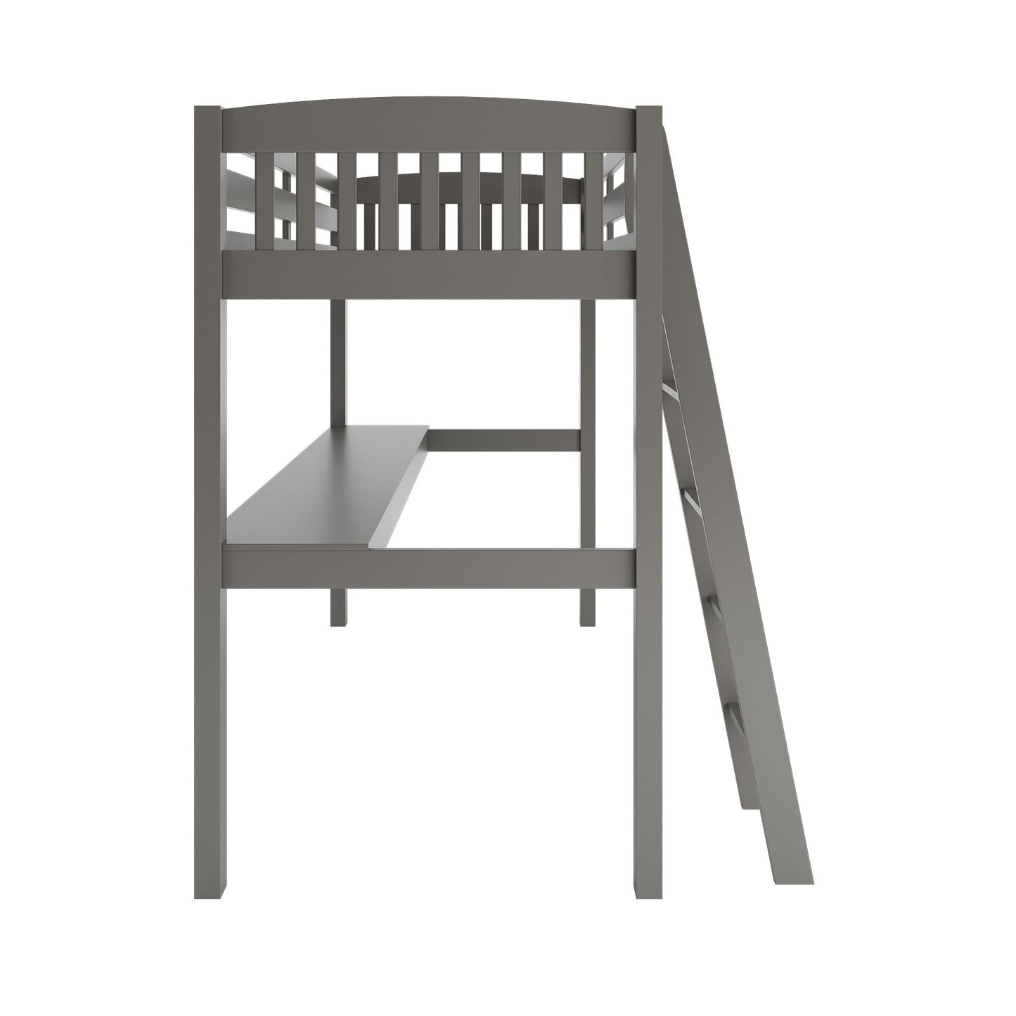 Everest - High Loft Bed With Desk And Storage, Full, Dark Gray